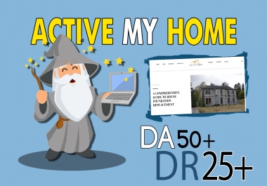 I will do guest post on activemyhome da 50 dofollow backlink