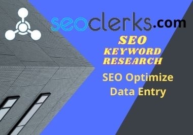 I will provide perfect one page SEO keyword research and data analysis