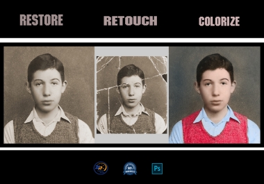 I will restore,  retouch, colorize, repair from old image