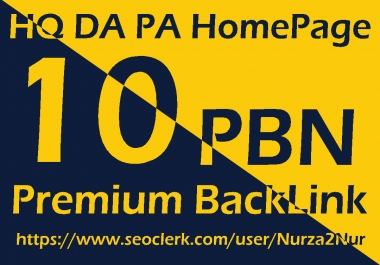 Create HQ DA PA Homepage 10 Premium PBN Backlink for Improves Website Rating