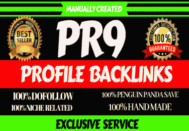 I will do 50 pr9 Dofollow Profile Backlinks
