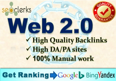 I will create 50 web 2.0 backlinks manually