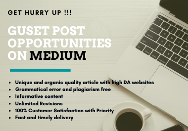 I will create and publish a free Guest post with high DA 96 and PA 81 on medium.