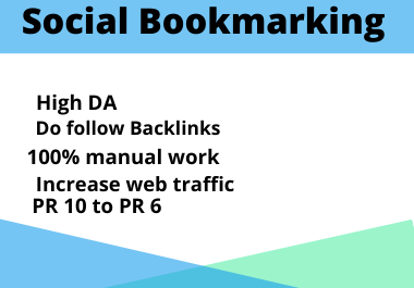 Do manually 50 Social Bookmarking Backlinks