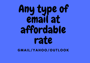 We will provide you emails at affordable rate