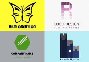 I will design creative unique modern minimalist flat business logo design