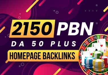 I will Provide 2150 HIGH DA 50 Plus Homepage PBN backlinks