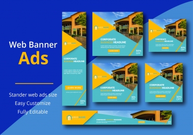 I will design eye catching web banner ads, google ads for your business