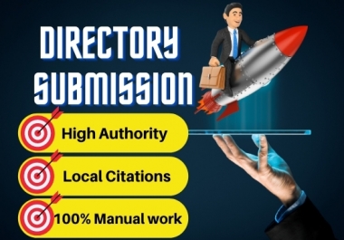 I will do 50 high space authority Directory Submission manually