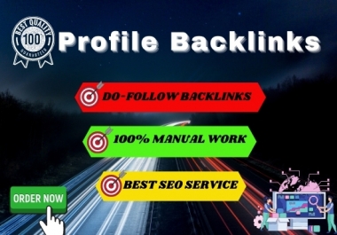 I will do 100 high space authority Profile Backlinks Physically