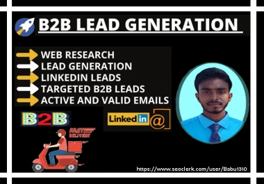 I will provide 50 targeted b2b lead generation and web research service