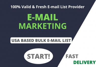 I Will Provide 1K USA Based Verified Bulk E-mail List For E-mail Marketing