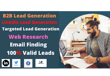 I will do 50 highly targeted b2b lead generation and research data