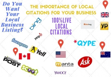 I will do live local citations manually done for local business