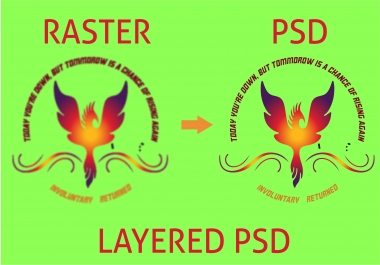 I will convert PNG or JPG to PSD, AI,  PDF or CDR