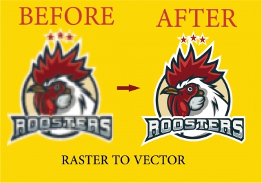 I will do vector tracing of logo using Adobe Illustrator