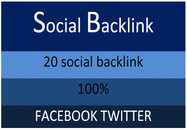 I will do 20 social profile backlink for you