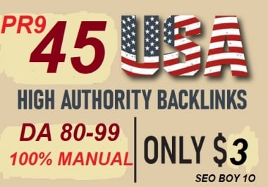 I will boost your google ranking with USA pr9 high authority DA seo profile backlinks