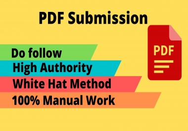 I will do 50 PDF submission manually on high authority document sharing sites