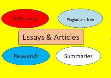 I will research and write essays articles reports and summaries