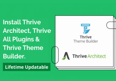 Install thrive architect,  thrive plugins,  thrive theme builder using Agency license