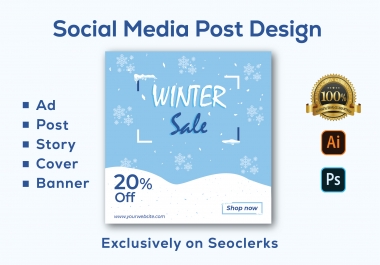 I will create unique and creative social media posts designs