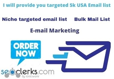I will provide you targeted 5k USA Email list