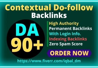 I will Provide 50 Contextual Do-follow Permanent Backlinks DA 90+