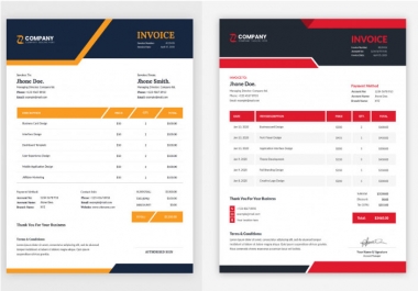 I will design letterhead,  invoice,  quotation and receipt
