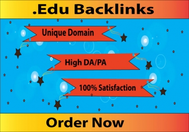 I will do 10 Edu Gov High DA SEO Backlinks Link building