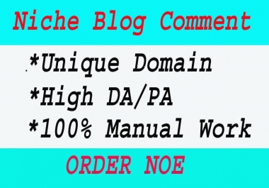 I will provide 60 + niche relevant manual dofoll0w blog comment backlinks