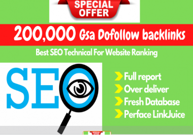 Exclusive 2021 Powerful 200,000 GSA Dofollow Tire-2 Google Indexing backlinks