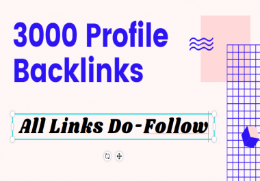 I will create 3000 Profile Backlinks Do-Follow