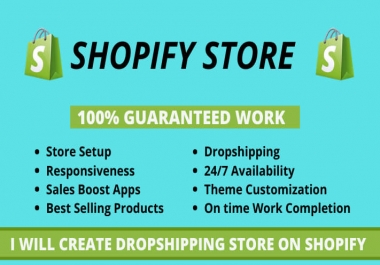 Design Shopify Dropshipping Store or Shopify Website