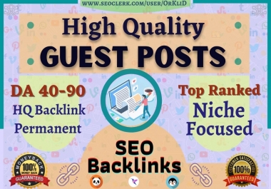 I will write and publish 2 quality guest posts on high da websites with 4 HQ backlinks