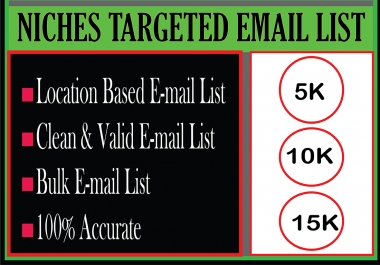 I will provide 1000 niche targeted bulk email list for email marketing