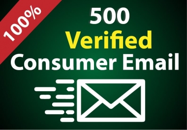 I will provide 500 verified us consumer email list for you