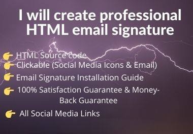I will design a clickable mail signature