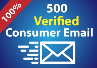 I will provide verified consumer email list for you