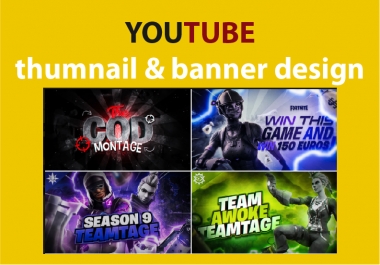 I will create youtube banner and thumbnail design