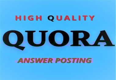 Promote Your Website with HQ 6 Quora answer with your targeted traffic