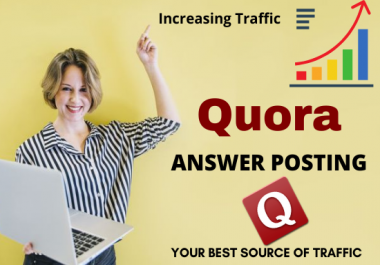 Promote your website by 15 High Quality Quora answer posting