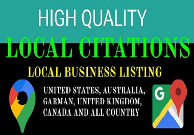 60 High DA local citations and local business listing