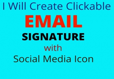 I will design an outlook email signature or other clickable email signature