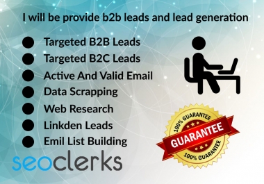 I Will Be Provide B2B Leads Generation