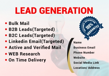 I will do lead generation to targeted person or company by web scraping.