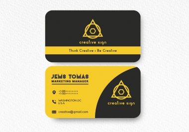 Design you unique modern business card for business,  jobs websites and many more