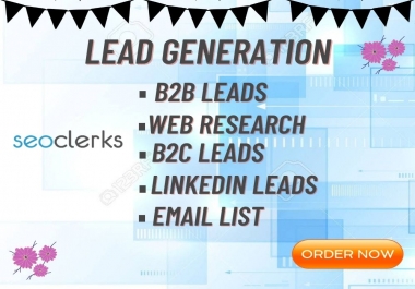 Let me provide you Lead Generation and Web Research for your bussiness