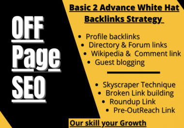 I will provide monthly off Page SEO service for high quality manual backlinks