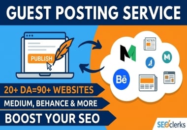 Write And Publish Guest Post On 20+ DA 90+ Websites Reddit Medium Behance Diigo etc Boost Your Site